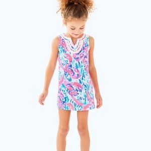 Girls Lilly Pulitzer Mini Harper Shift Dress, size M 6-7